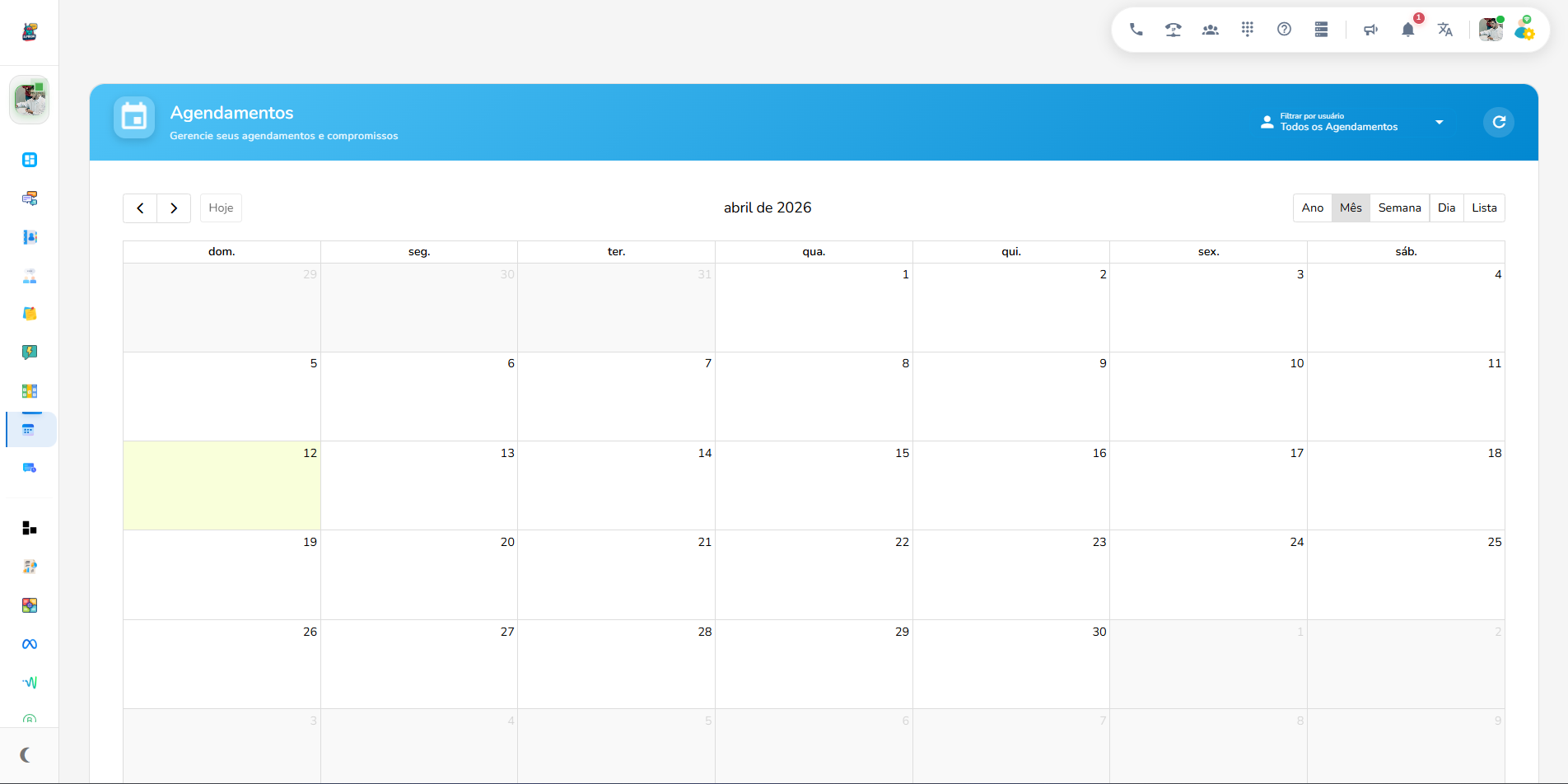 Tela do sistema Alphasac